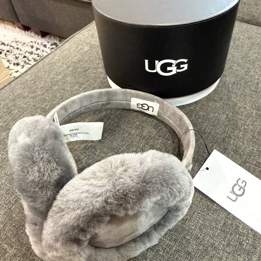 UGG Charcoal Shearling Earmuffs